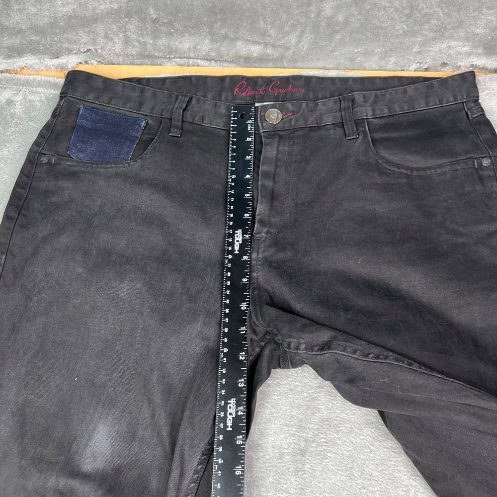 Robert Graham Classic‎ Yates Jeans Mens 38x36 Black Dark Denim Straight Casual - Picture 11 of 16